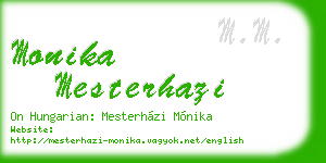 monika mesterhazi business card