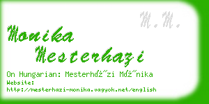 monika mesterhazi business card